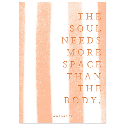 The soul needs more space than the body - Heure d'été 