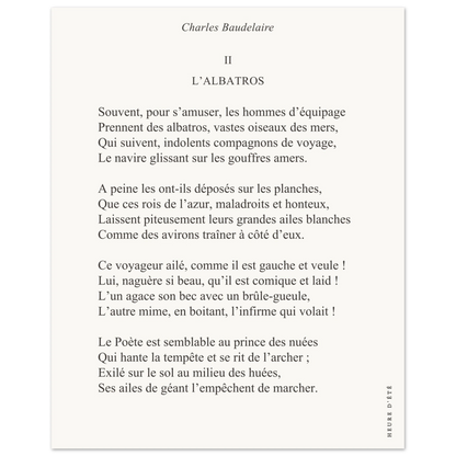 L'Albatros - Charles Baudelaire - Heure d'été 