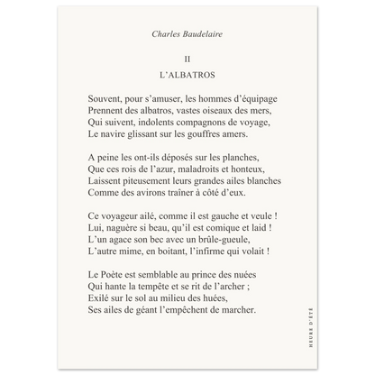 L'Albatros - Charles Baudelaire - Heure d'été 