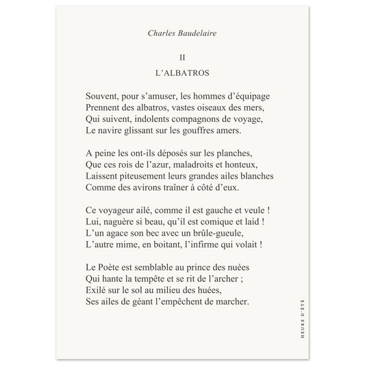 L'Albatros - Charles Baudelaire - Heure d'été 