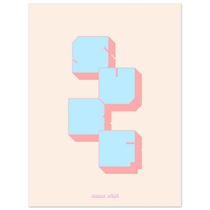 Affiche lettrage Surf - Heure d'été 