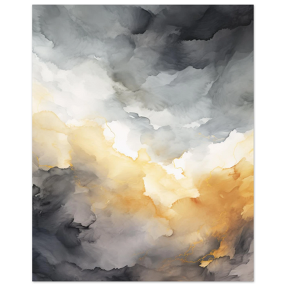 Affiche Watercolor Sunset - Heure d'été 