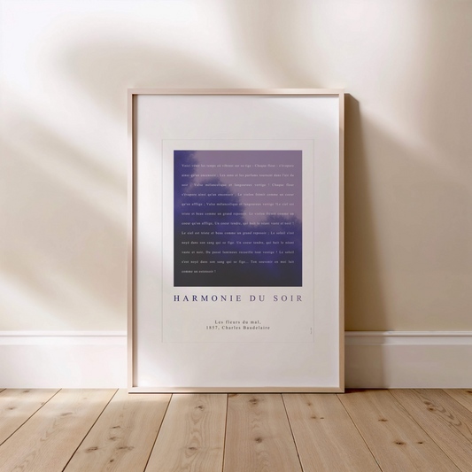 Harmonie du soir - impression haut de gamme sur grand format, livraison rapide et soignée. Seulement chez Heure d'été Studio
