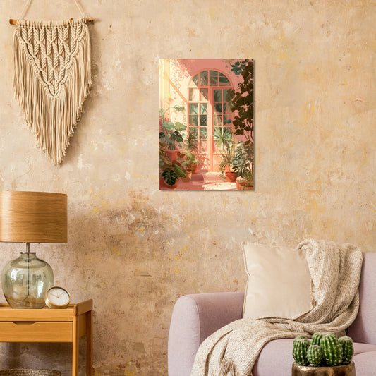 Affiche étherique, rose et vertes, magnifiques lumières
