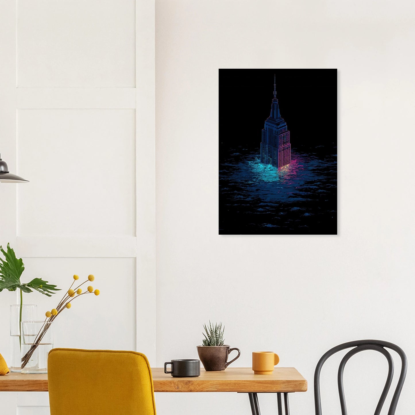 Neon Empire State building