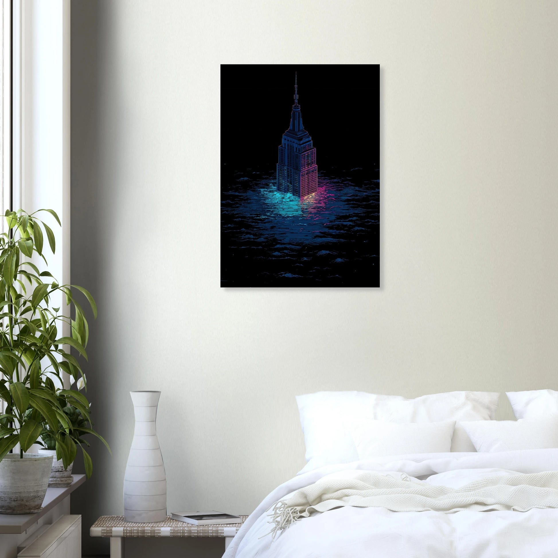 Neon Empire State building - affiche. Disponible en plusieurs tailles !