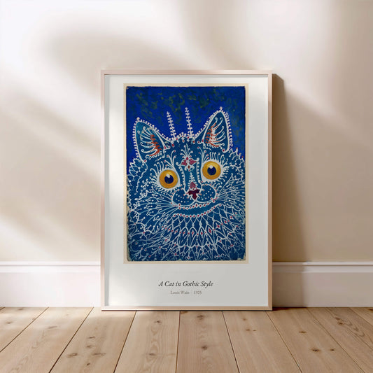 A Cat in Gothic Style, Louis Wain | Affiche Art Premium