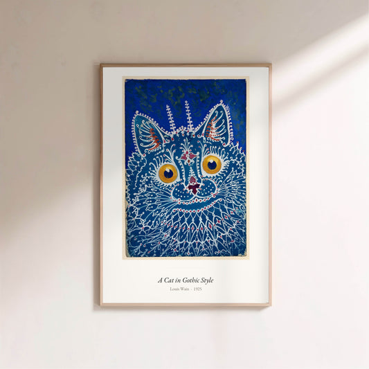 A Cat in Gothic Style, Louis Wain | Affiche Art Premium en situation