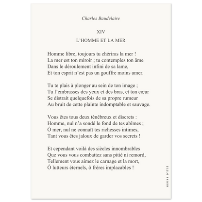 L'homme et la mer - Charles Baudelaire - Heure d'été 