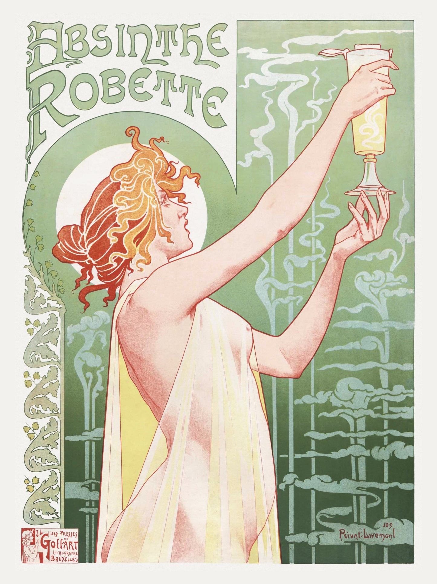 Absinthe Robette - Privat-Livemont - Affiche Art Nouveau
