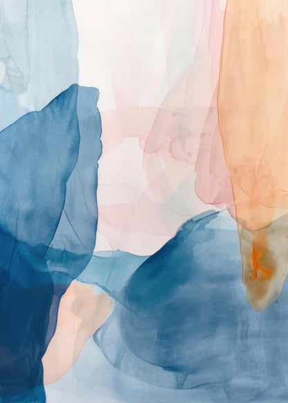 Affiche Abstract Watercolor, l'affiche seule, papier épais mat éco-responsable