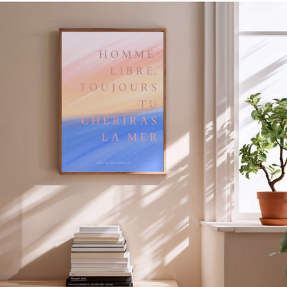Homme Libre - Baudelaire | Poster Poésie en situation