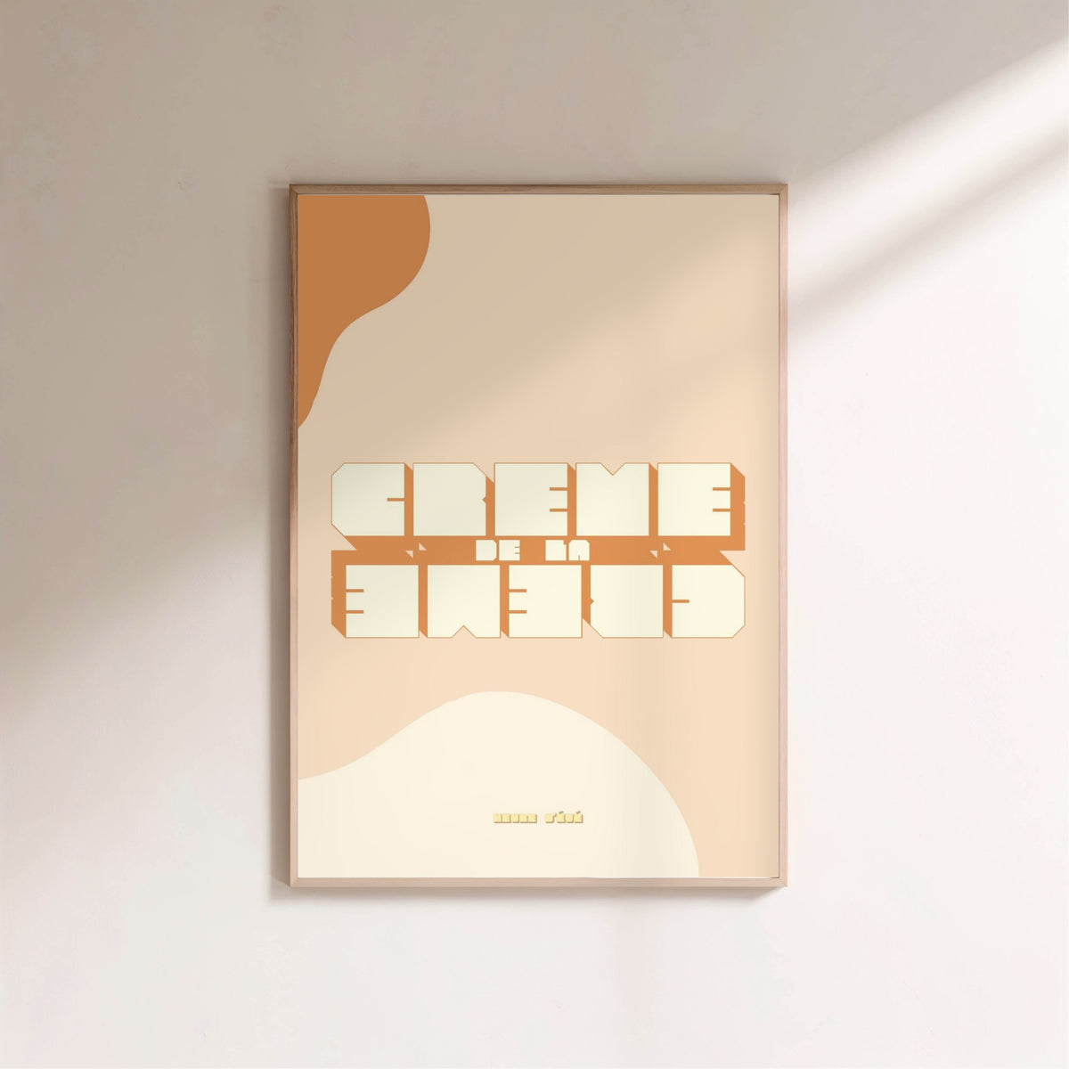 Crème de la Crème | Vintage Poster, framed poster on a light wall
