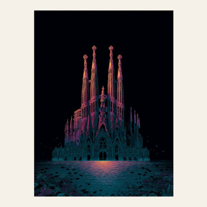 Barcelona Underwater | Poster Dystopique - l'affiche