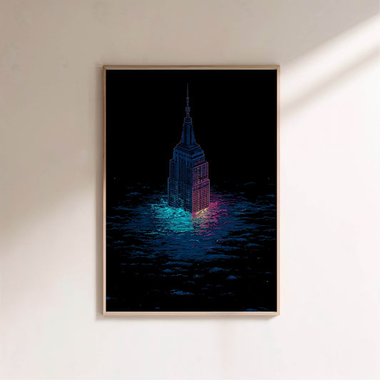 New York Underwater | Poster Dystopique en situation