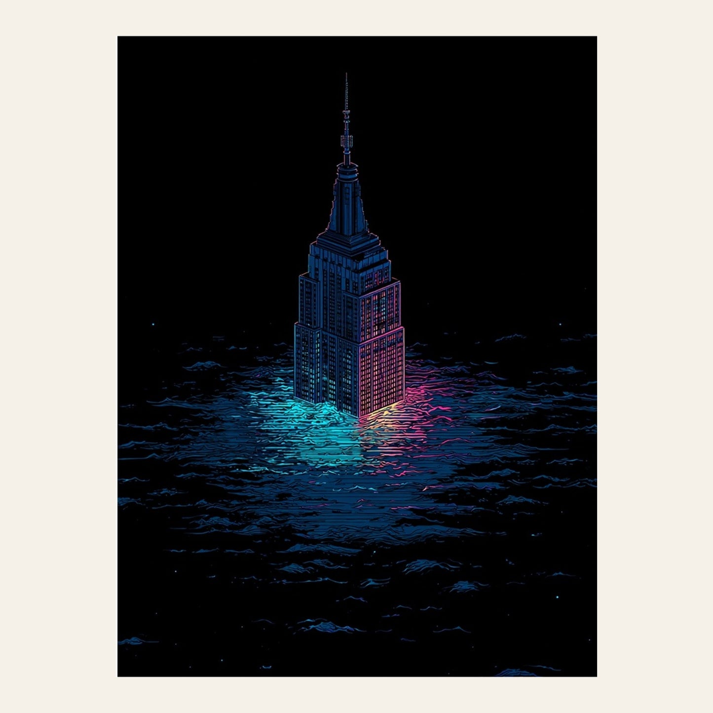 New York Underwater | Poster Dystopique - l'affiche