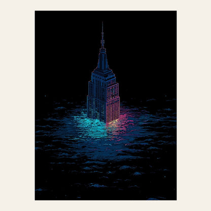 New York Underwater | Poster Dystopique - l'affiche