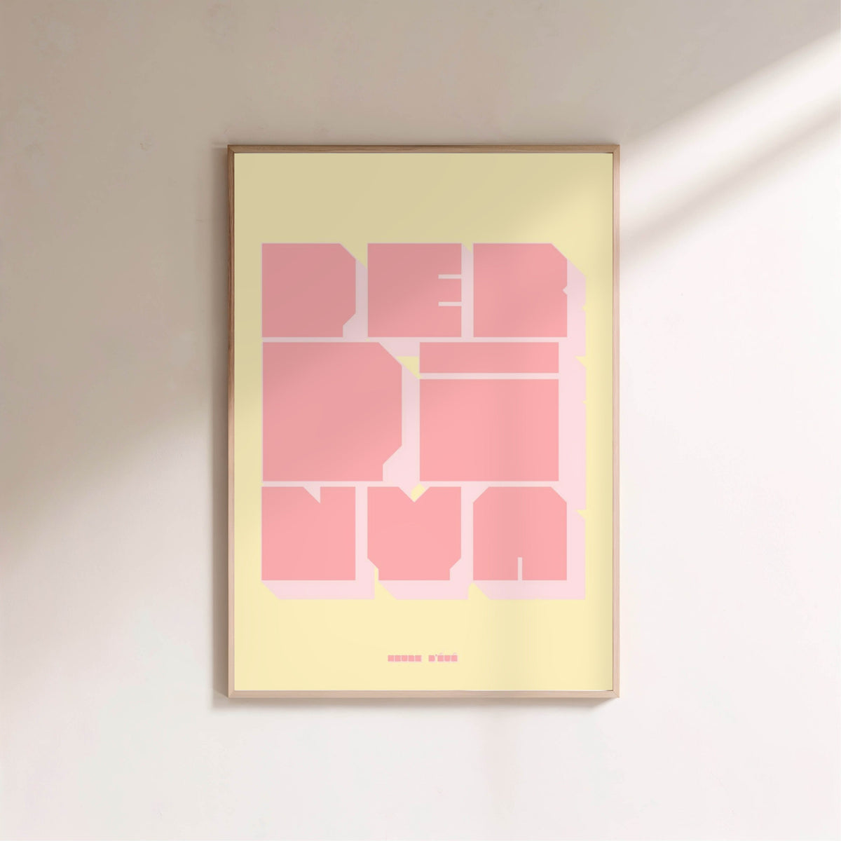 Perpignan poster, framed poster on a light wall