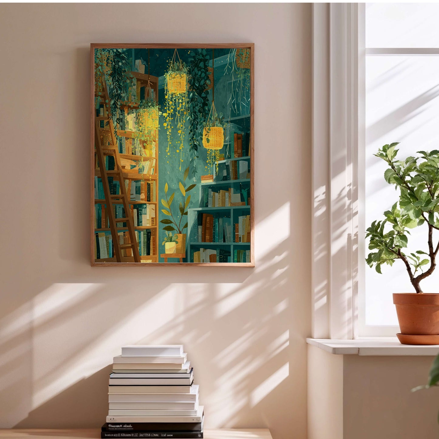 Décoration végétale | La bibliothèque - Poster Jardin en situation
