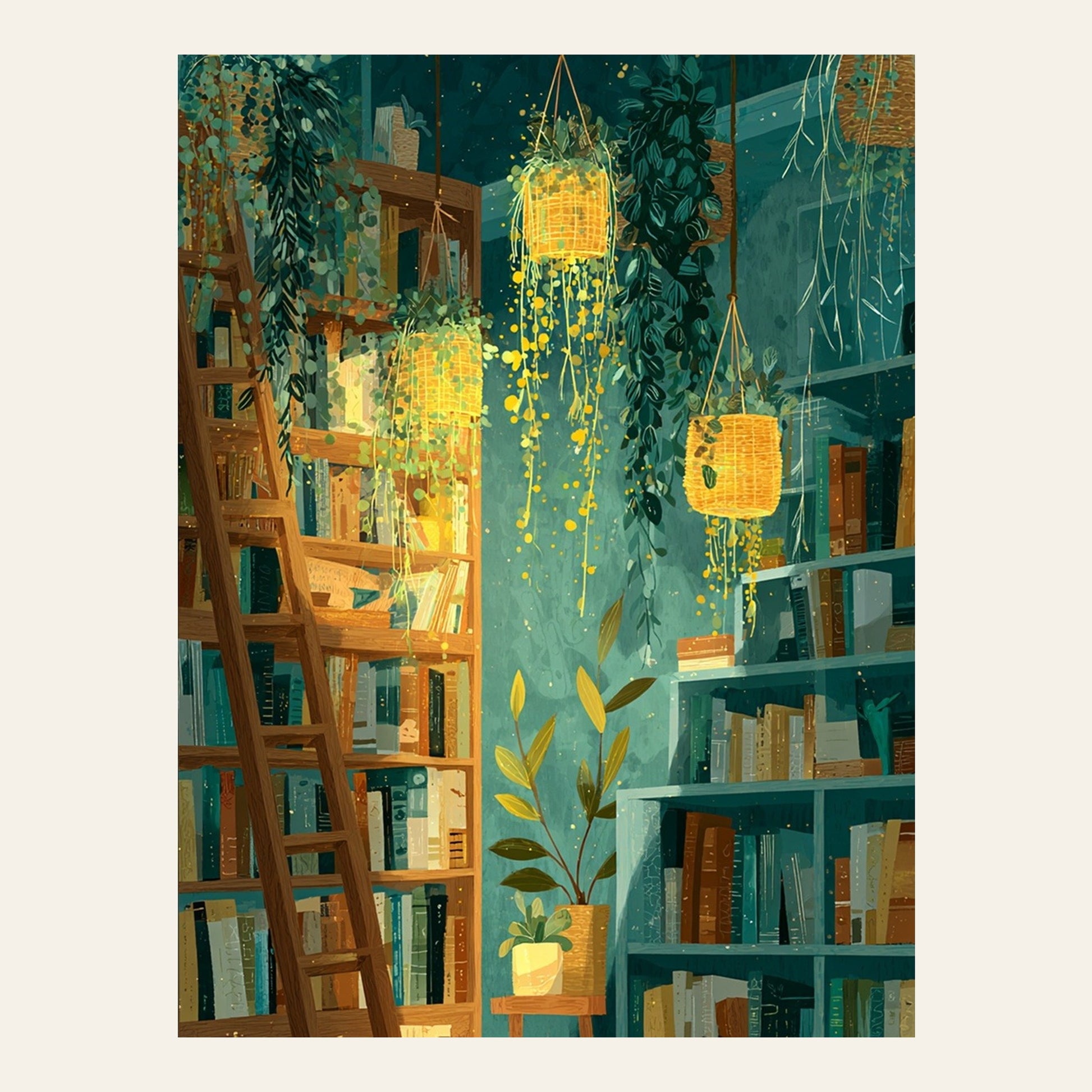 Décoration végétale | La bibliothèque - Poster Jardin - l'affiche
