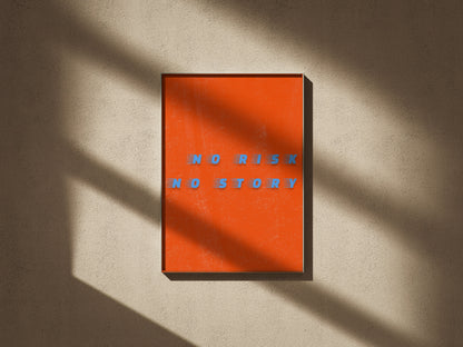Ôde à l'audace. | Poster Rétro, affiche encadrée sur un mur texturé, lumière rasante