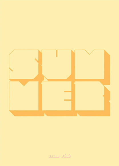Retro Summer Poster, the print alone, thick matte eco-friendly paper