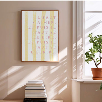 Il faut s'aimer - Victor Hugo | Poster Citation en situation