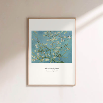 Amandier en fleurs, Van Gogh | Affiche Art Premium en situation