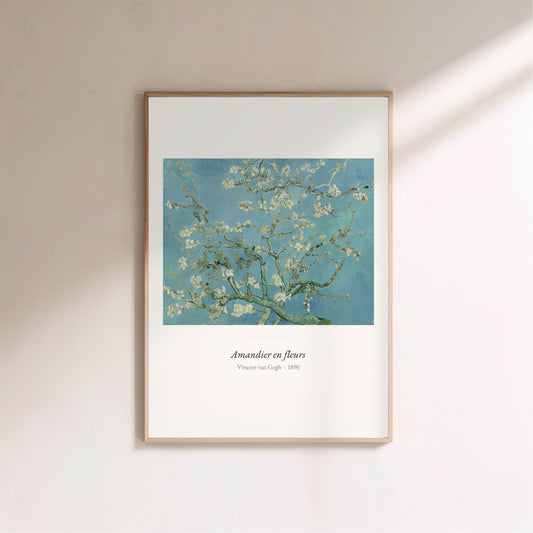 Amandier en fleurs, Van Gogh | Affiche Art Premium en situation