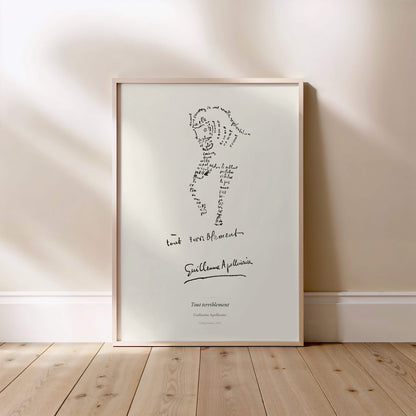 Tout terriblement, Guillaume Apollinaire | Affiche Poétique Premium | Heure d'Été Studio