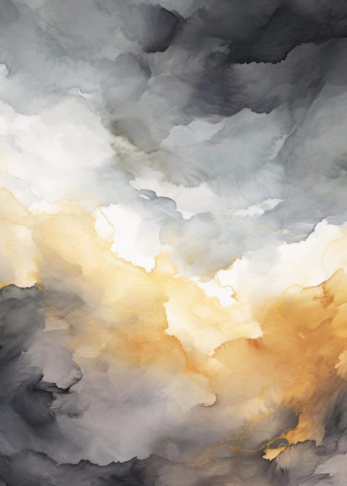 Affiche Watercolor Sunset, l'affiche seule, papier épais mat éco-responsable