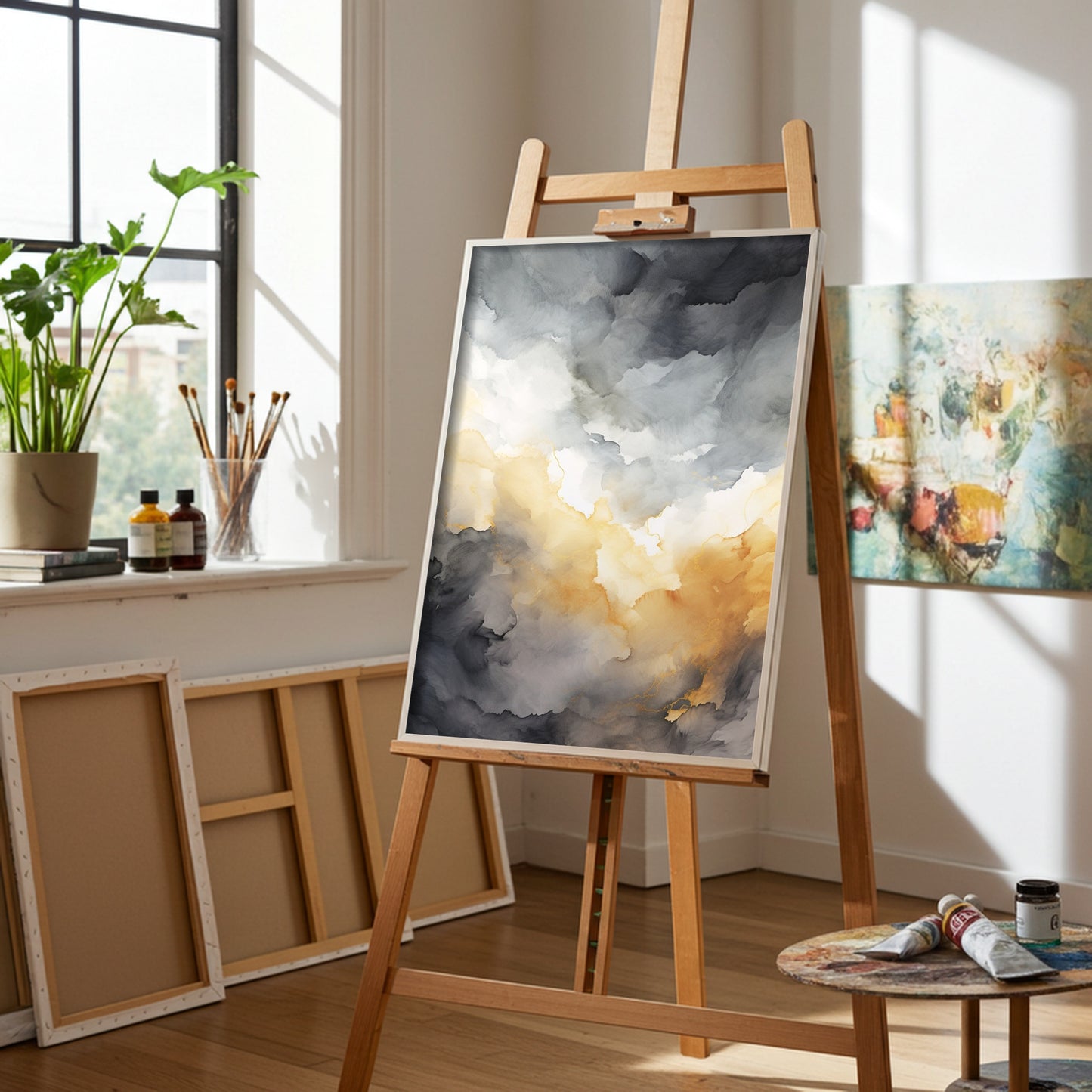 Affiche Watercolor Sunset - vue chevalet