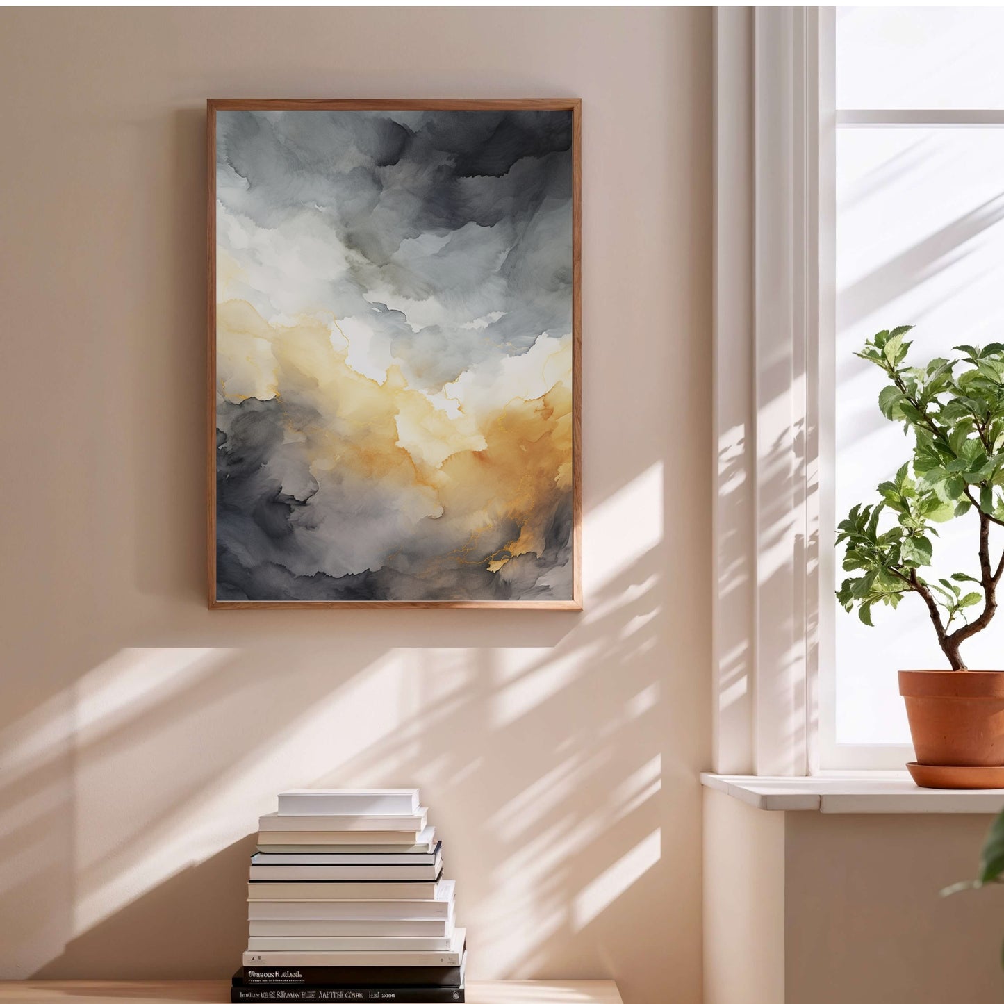 Affiche Watercolor Sunset en situation