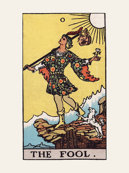Arcane 0 - Le Mat (The Fool) - Affiche Tarot Rider-Waite-Smith