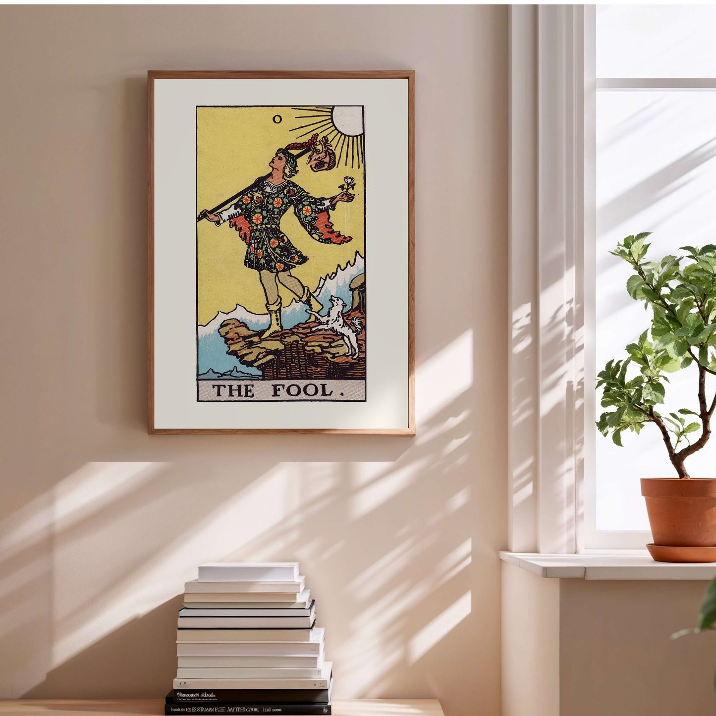 Arcane 0 - Le Mat (The Fool) - Affiche Tarot Rider-Waite-Smith en situation