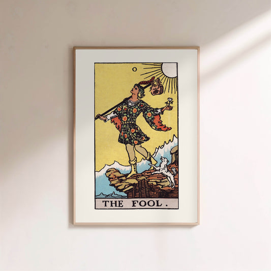 Arcane 0 - Le Mat (The Fool) - Affiche Tarot Rider-Waite-Smith en situation