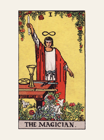 Arcane I - Le Bateleur (The Magician) - Affiche Tarot Rider-Waite-Smith