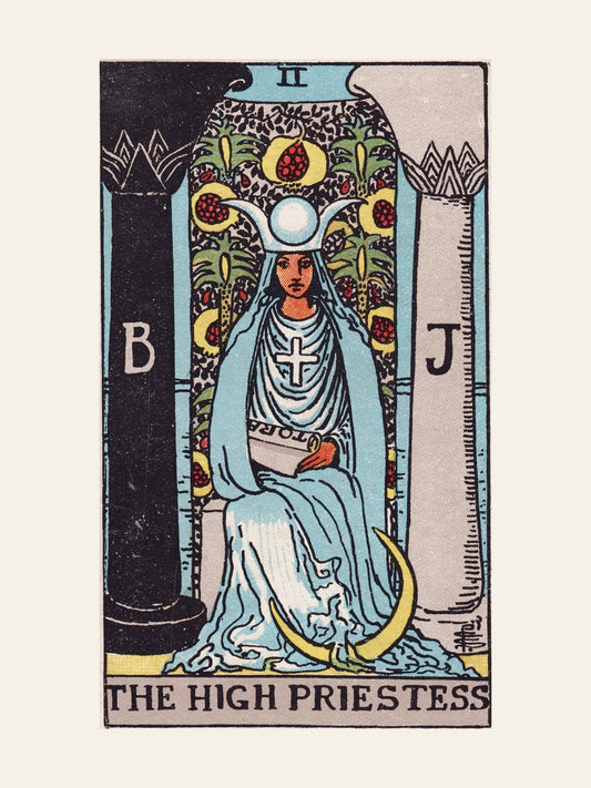 Arcane II - La Grande Prêtresse (The High Priestess) - Affiche Tarot Rider-Waite-Smith