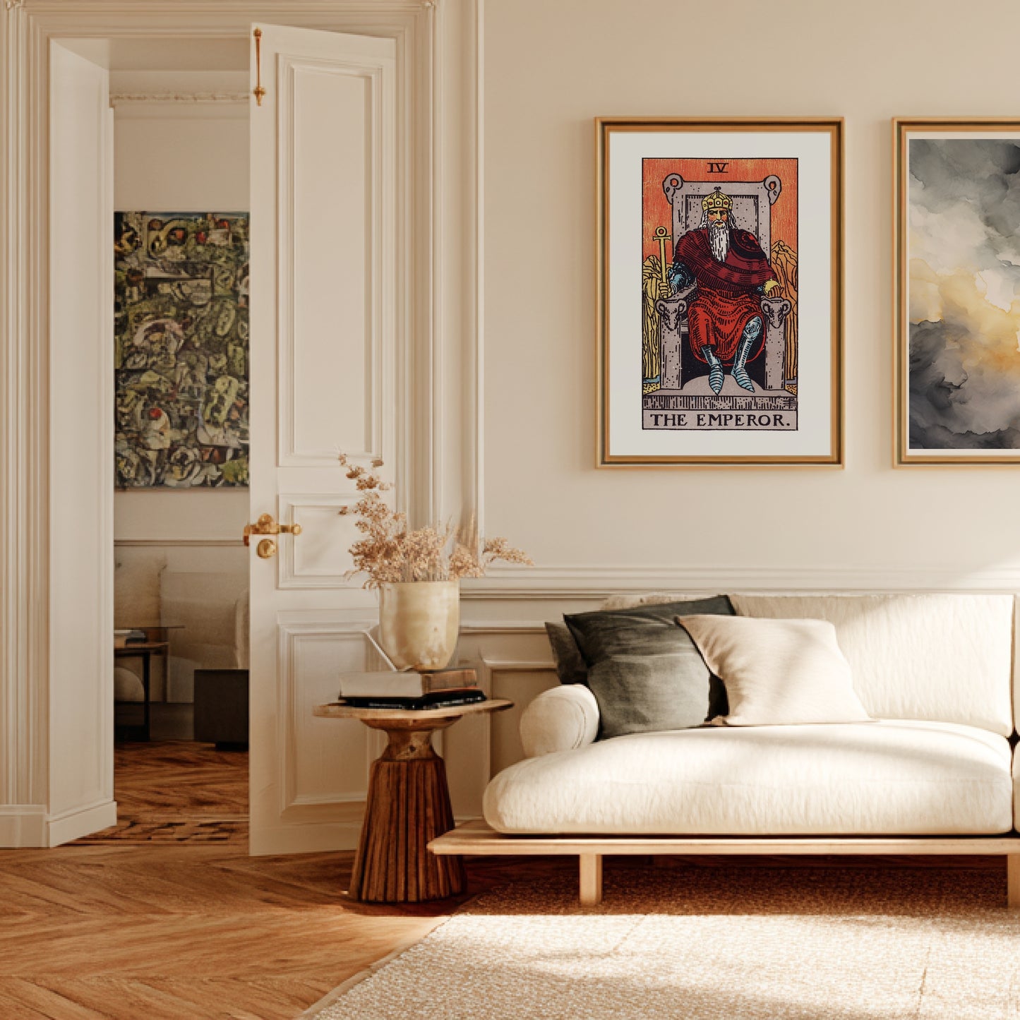 Arcane IV - L'Empereur (The Emperor) - Affiche Tarot Rider-Waite-Smith en situation
