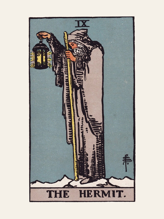 Arcane IX - L'Hermite (The Hermit) - Affiche Tarot Rider-Waite-Smith