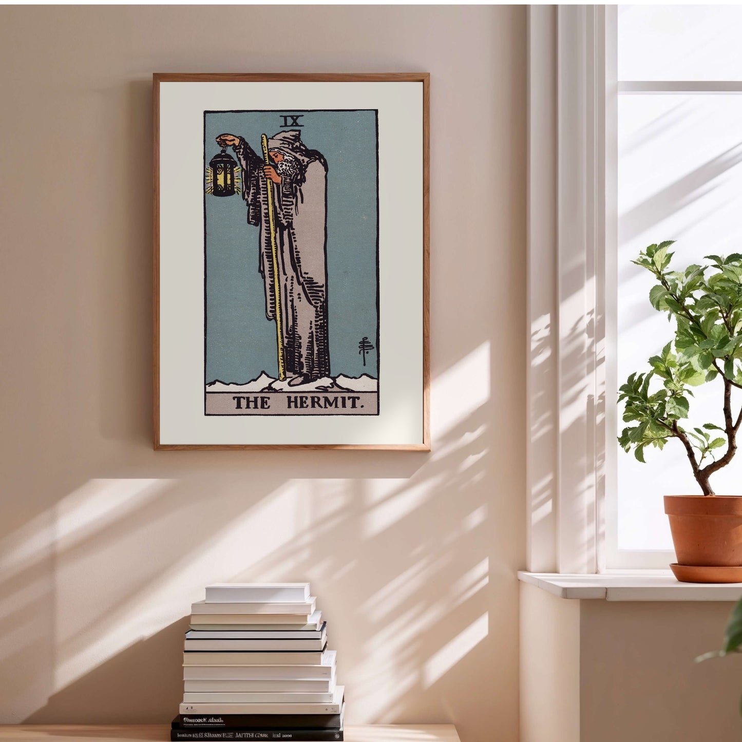 Arcane IX - L'Hermite (The Hermit) - Affiche Tarot Rider-Waite-Smith en situation