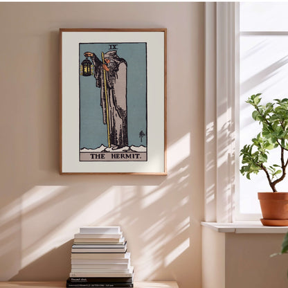 Arcane IX - L'Hermite (The Hermit) - Affiche Tarot Rider-Waite-Smith en situation
