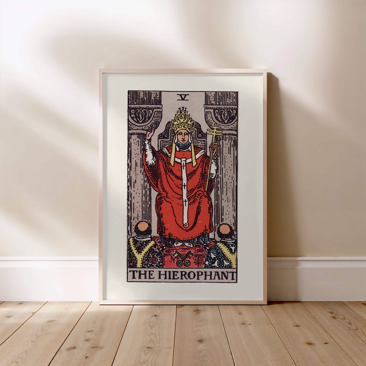 Arcane V - Le Hiérophante (The Hierophant) - Affiche Tarot Rider-Waite-Smith