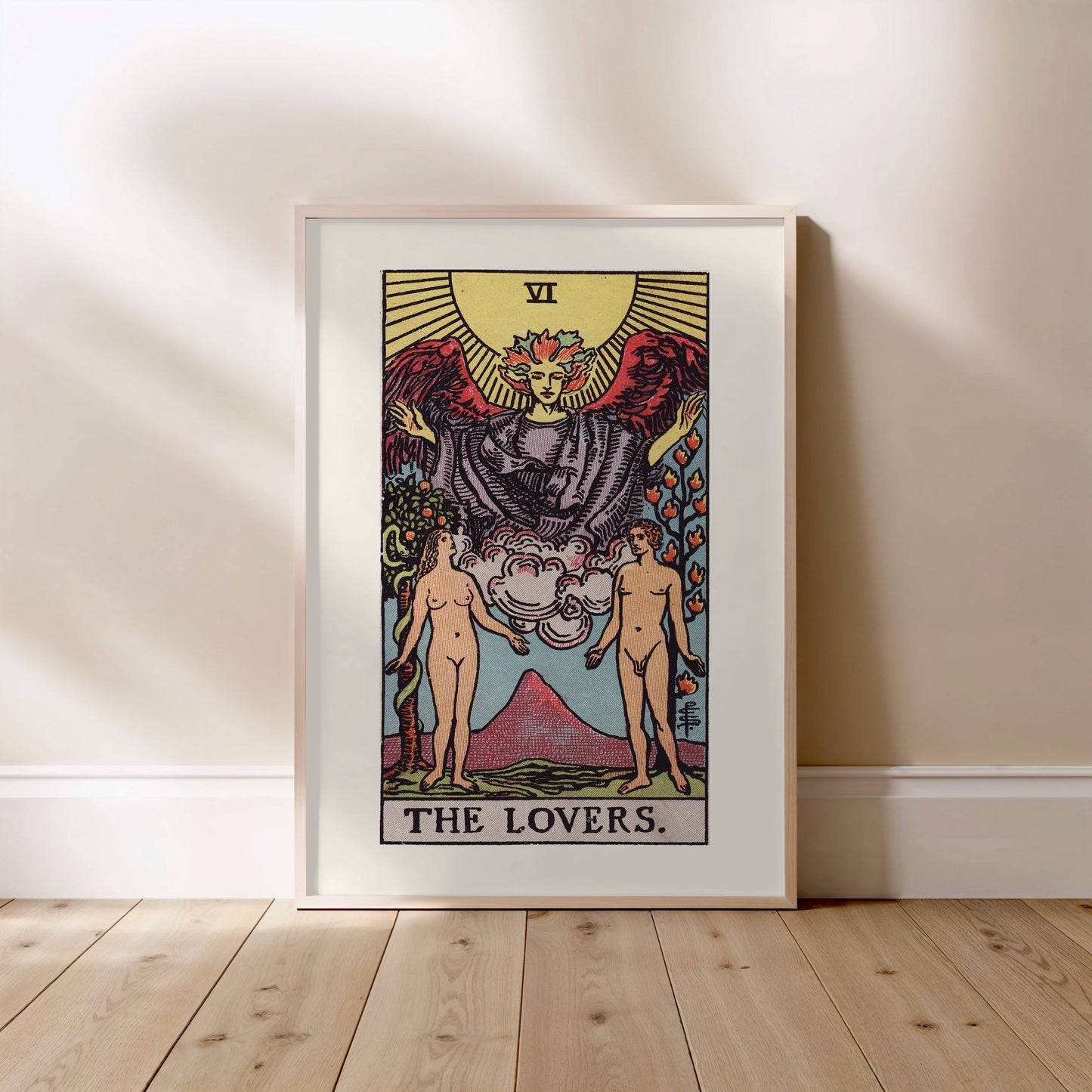 Arcane VI - Les Amoureux (The Lovers) - Affiche Tarot Rider-Waite-Smith