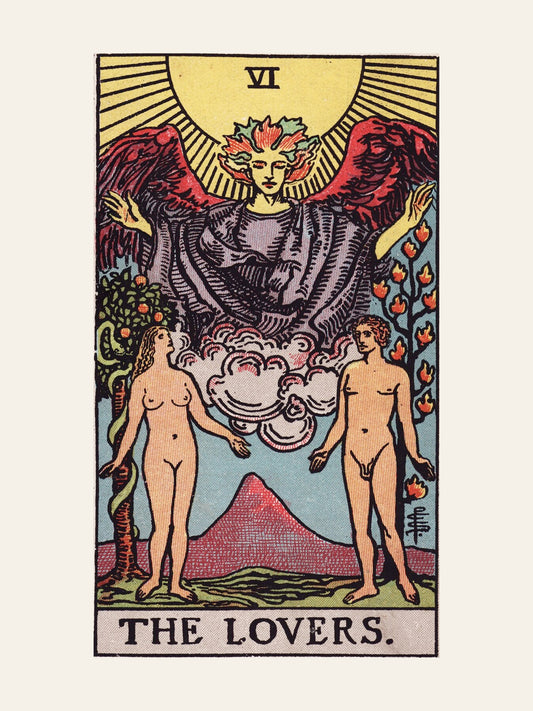 Arcane VI - Les Amoureux (The Lovers) - Affiche Tarot Rider-Waite-Smith