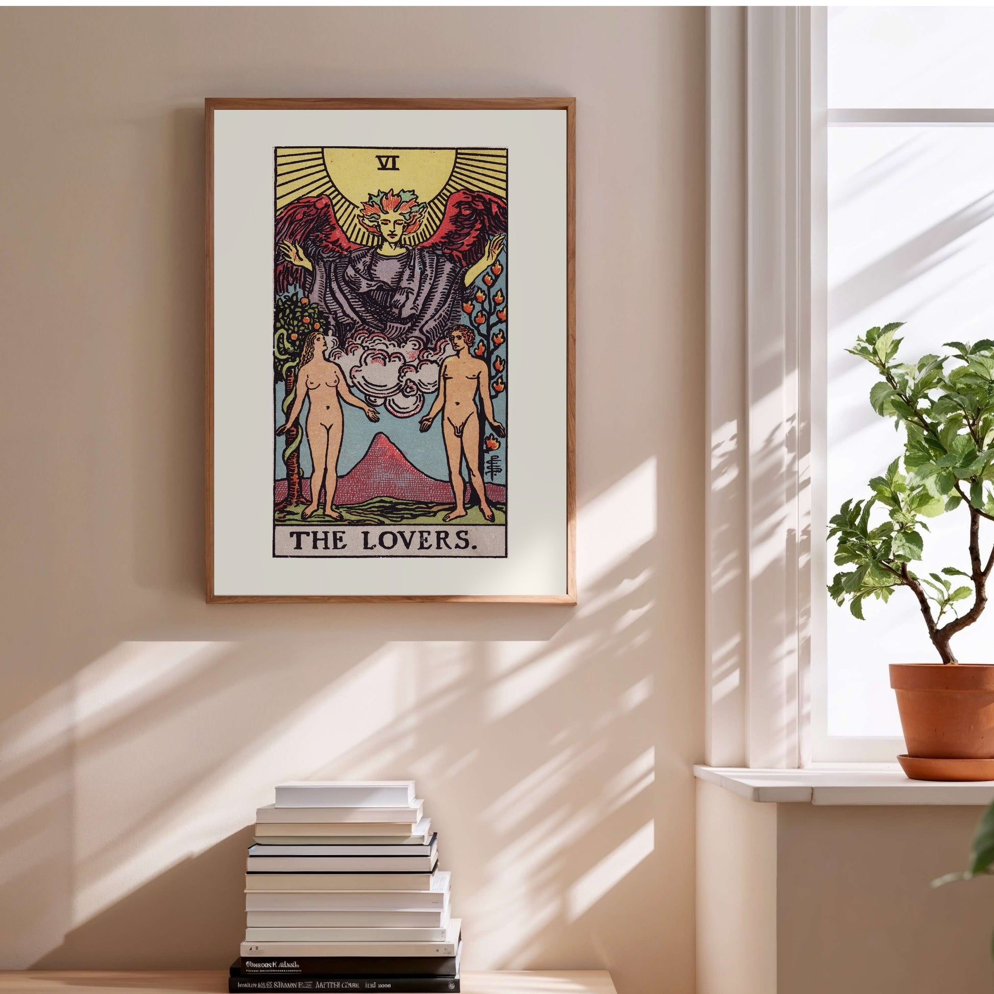Arcane VI - Les Amoureux (The Lovers) - Affiche Tarot Rider-Waite-Smith en situation