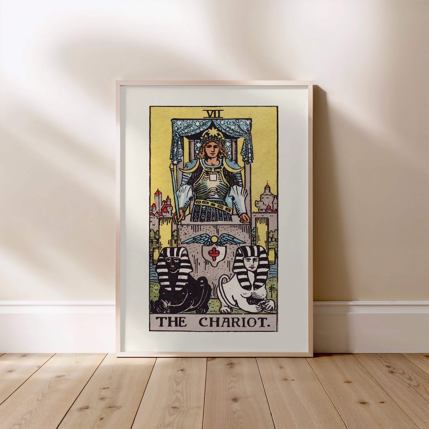 Arcane VII - Le Chariot (The Chariot) - Affiche Tarot Rider-Waite-Smith