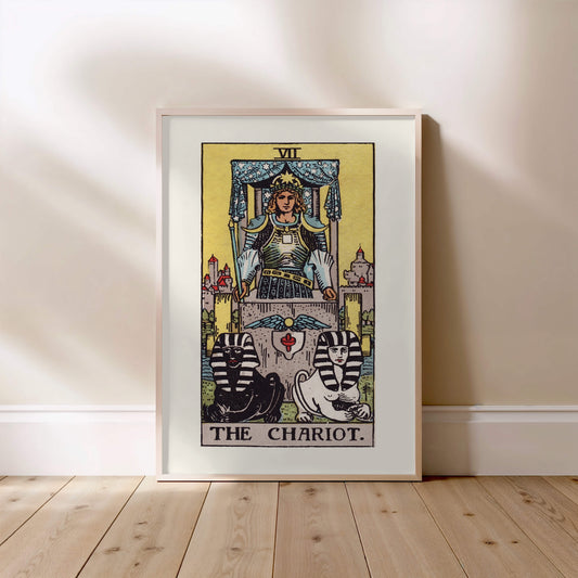 Arcane VII - Le Chariot (The Chariot) - Affiche Tarot Rider-Waite-Smith
