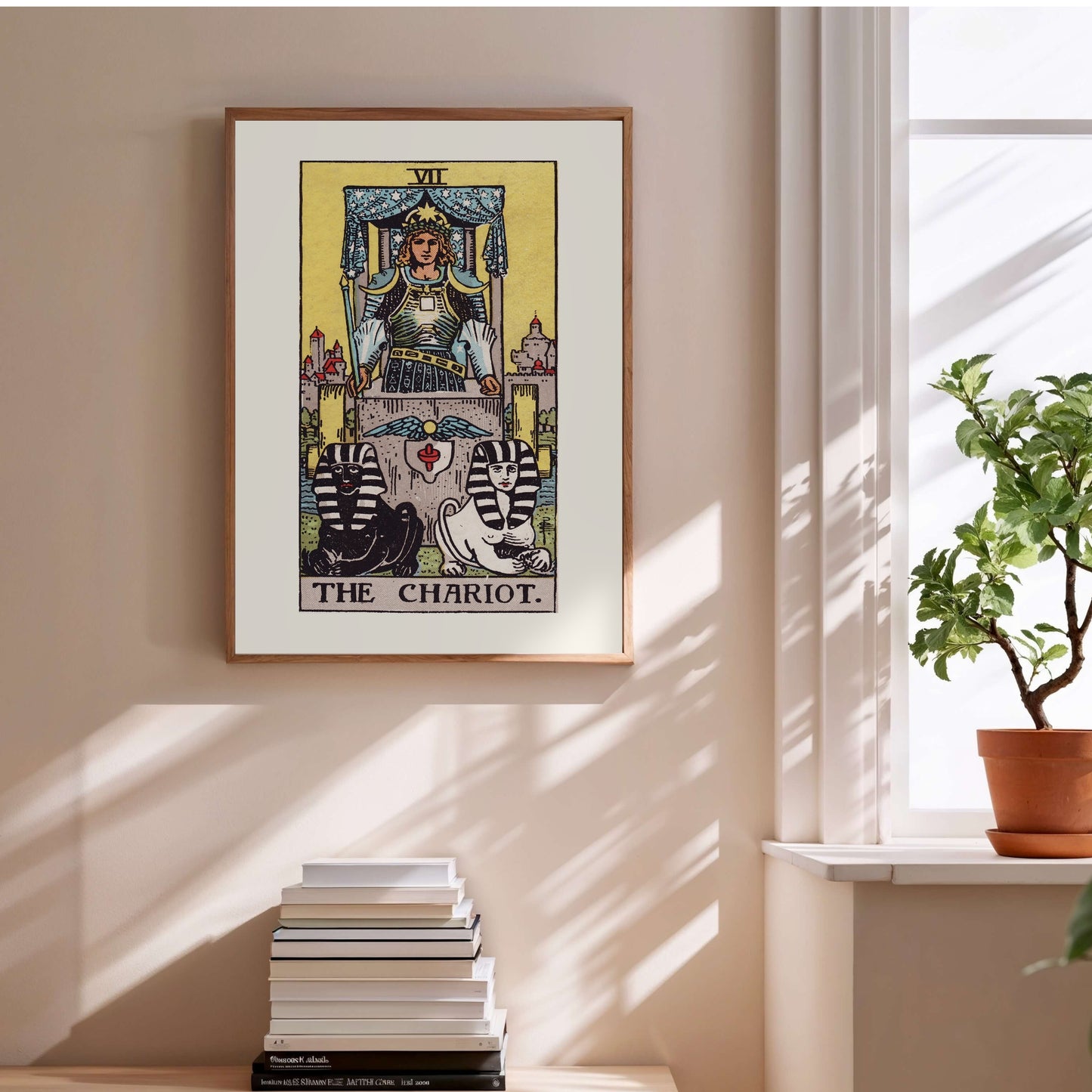 Arcane VII - Le Chariot (The Chariot) - Affiche Tarot Rider-Waite-Smith en situation