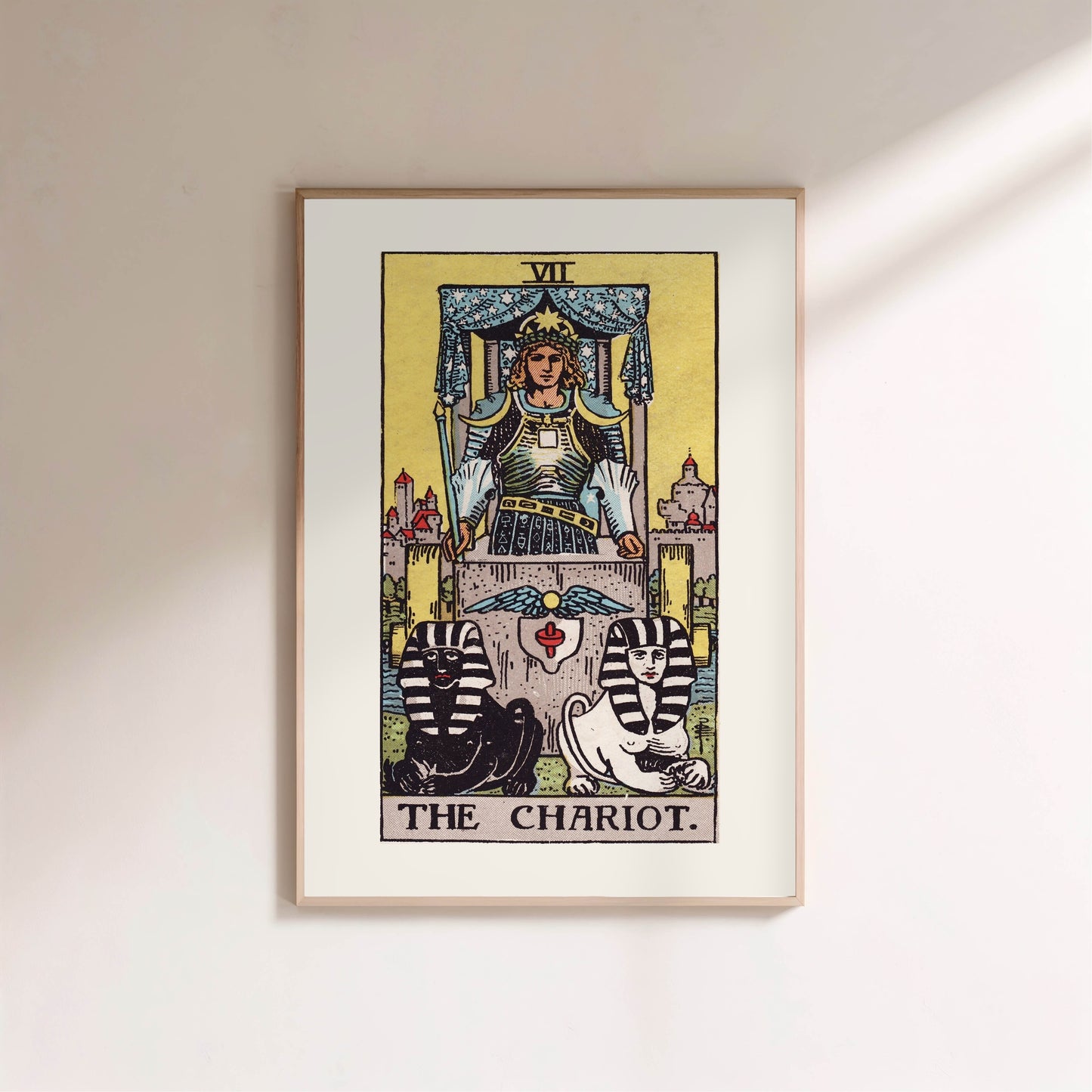 Arcane VII - Le Chariot (The Chariot) - Affiche Tarot Rider-Waite-Smith en situation